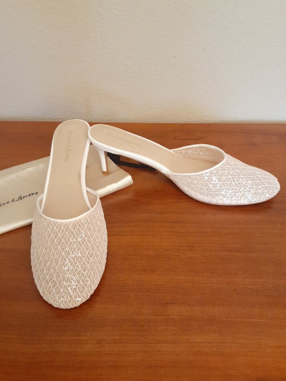 For Love & Lemons Claudia Lace Mule Shoes